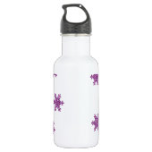 Rosa Glitzer Schneeflocke Trinkflasche (Rückseite)