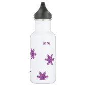 Rosa Glitzer Schneeflocke Trinkflasche (Rechts)
