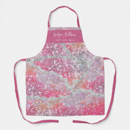 Rosa Glitzer Schönheit berufliche Schürze