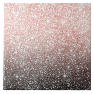 Rosa Glitzer Schwarz Fliese