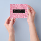 Rosa Glitzer Schwarze geometrische Formen Flyer (Gruppe)