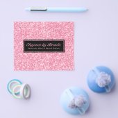 Rosa Glitzer Schwarze geometrische Formen Flyer (Einzeln)