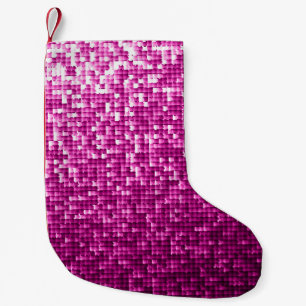 Rosa Glitzer-Sequenzen Kleiner Weihnachtsstrumpf