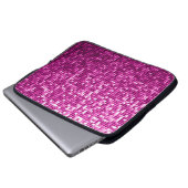 Rosa Glitzer-Sequenzen Laptopschutzhülle (Vorne Knopf)