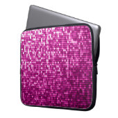 Rosa Glitzer-Sequenzen Laptopschutzhülle (Vorderseite Links)