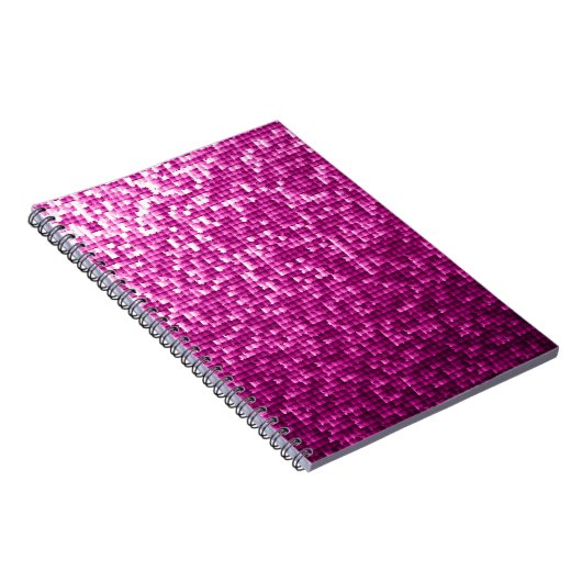 Rosa Glitzer-Sequenzen Notizblock (Rechte Seite)