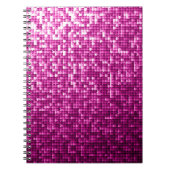 Rosa Glitzer-Sequenzen Notizblock (Vorderseite)