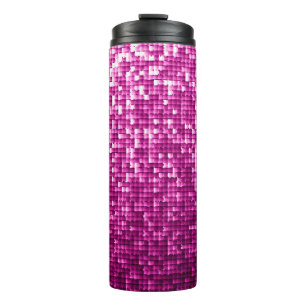 Rosa Glitzer-Sequenzen Thermosbecher