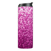 Rosa Glitzer-Sequenzen Thermosbecher (Nach links gedreht)