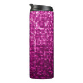 Rosa Glitzer-Sequenzen Thermosbecher (Nach rechts gedreht)