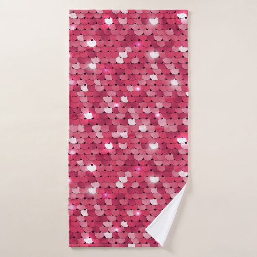 Rosa Glitzer-Sequenzmuster Badehandtuch (Badehandtuch)