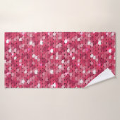 Rosa Glitzer-Sequenzmuster Badehandtuch (Badehandtuch)