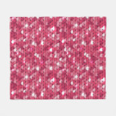 Rosa Glitzer-Sequenzmuster Fleecedecke (Vorderseite (Horizontal))