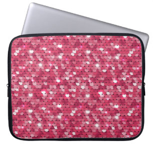 Rosa Glitzer-Sequenzmuster Laptopschutzhülle