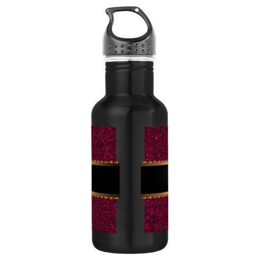 Rosa Glitzer Sequin Disco 32. oz. Trinkflasche (Rückseite)