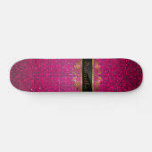 Rosa Glitzer Sequin Disco Glitz Mini Skateboard (Horizontal)