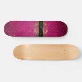 Rosa Glitzer Sequin Disco Glitz Mini Skateboard (Horizontal)