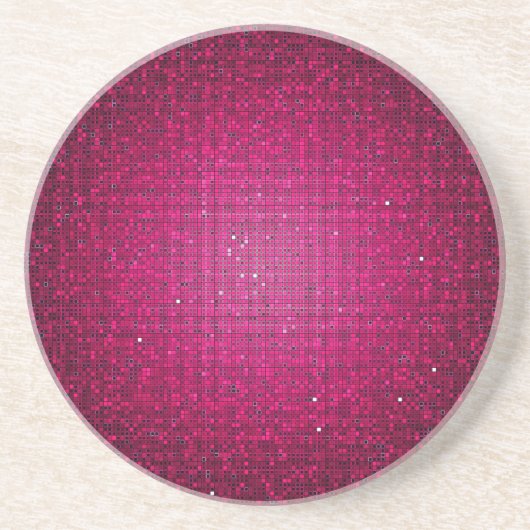 Rosa Glitzer Sequin Disco Glitz Muster Untersetzer (Vorne)