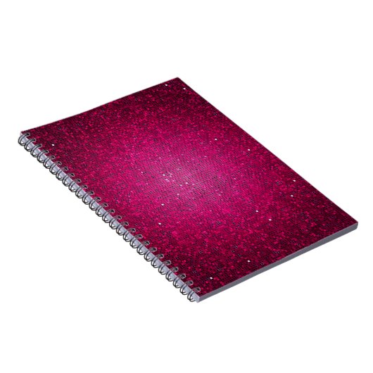 Rosa Glitzer Sequin Disco Glitz Spiral Notebook Notizblock (Rechte Seite)