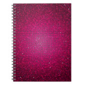 Rosa Glitzer Sequin Disco Glitz Spiral Notebook Notizblock (Vorderseite)