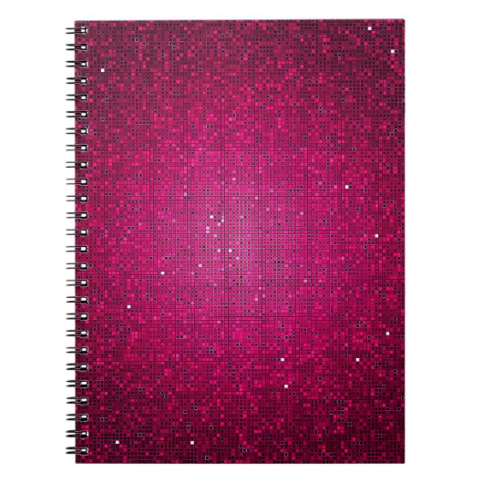 Rosa Glitzer Sequin Disco Glitz Spiral Notebook Notizblock (Vorderseite)