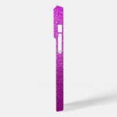 Rosa Glitzer Shimmer Personalisiert Handy Case (Rückseite / Links)