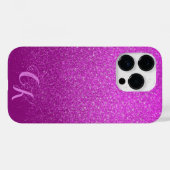 Rosa Glitzer Shimmer Personalisiert Handy Case (Rückseite (Horizontal))