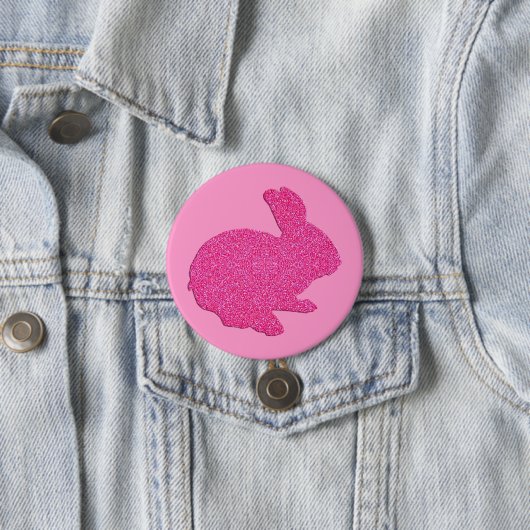 Rosa Glitzer Silhouette Ostern Schaltfläche Button (Beispiel)
