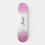 Rosa Glitzer Skateboard (Vorne)