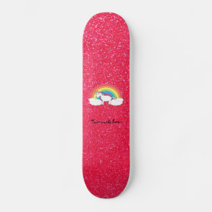 Rosa Glitzer Skateboard