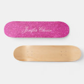 Rosa Glitzer Skateboard (Horizontal)
