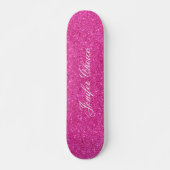 Rosa Glitzer Skateboard (Vorne)