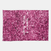 Rosa Glitzer Sparkle Geschirrtuch (Horizontal)