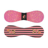 Rosa Glitzer Sparkle Gingerbread Girl Personalisie Baseball (Paneele)