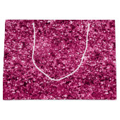 Rosa Glitzer Sparkle Große Geschenktüte (Vorderseite)