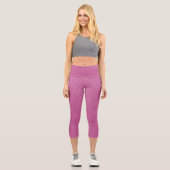 Rosa Glitzer, Sparkle, Hintergrund des Glitzer Capri Leggings (Vorderseite)