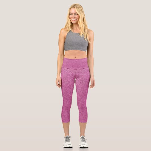 Rosa Glitzer, Sparkle, Hintergrund des Glitzer Capri Leggings (Vorderseite)