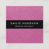 Rosa Glitzer, Sparkle, Hintergrund des Glitzer Quadratische Visitenkarte (Vorderseite)