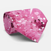 Rosa Glitzer Sparkle Krawatte (Gerollt)