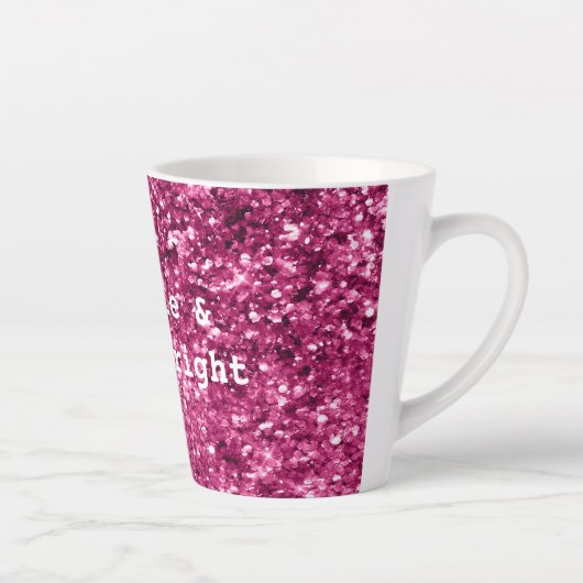 Rosa Glitzer Sparkle Milchtasse (Rechts)