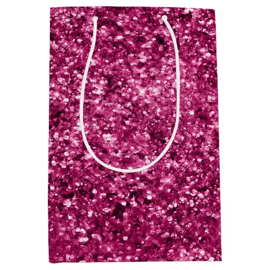 Rosa Glitzer Sparkle Mittlere Geschenktüte (Vorderseite)