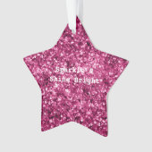 Rosa Glitzer Sparkle Ornament (Vorderseite)