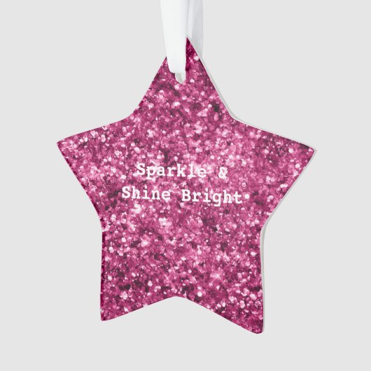Rosa Glitzer Sparkle Ornament (Vorderseite)
