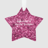 Rosa Glitzer Sparkle Ornament (Vorderseite)