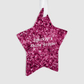 Rosa Glitzer Sparkle Ornament (Vorderseite)
