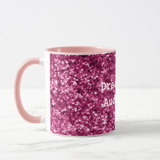 Rosa Glitzer Sparkle Tasse (Links)