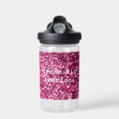 Rosa Glitzer Sparkle Trinkflasche (Vorne)