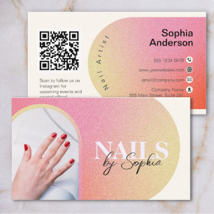 Rosa Glitzer Sparkling Arch Beauty Business Card Visitenkarte