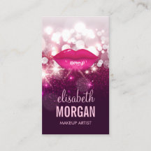 Rosa Glitzer Sparkling Makeup Artist Rote Lippen