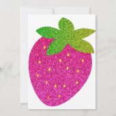 Rosa Glitzer Sparkling Y2K Strawberry 2. Geburtsta Einladung (Rückseite)